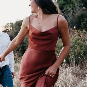 BHLDN Satin Bridesmaids Dress